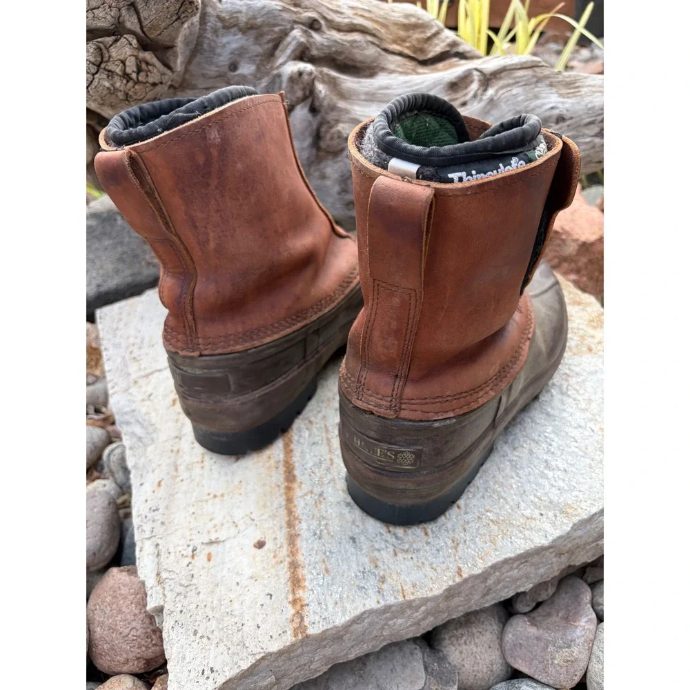Schnee's Bozeman Montana II‎ ADV Duck Boots Brown Leather Insulated men's 8